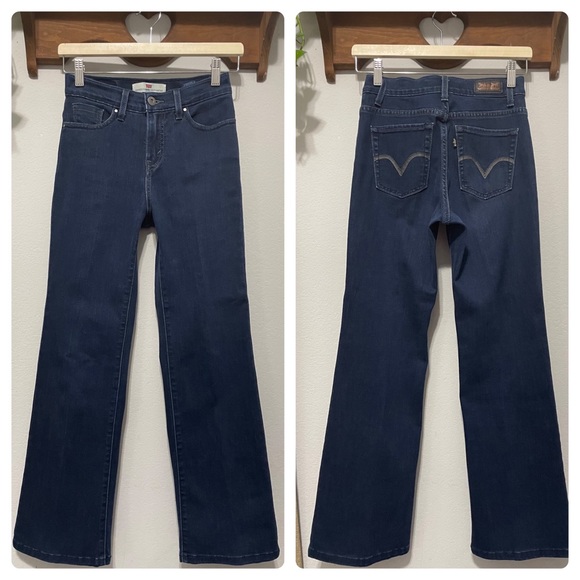 Levi's Denim - Levi’s 512 Bootcut Perfectly Slimming Dark Wash High Rise Jeans Womens 4